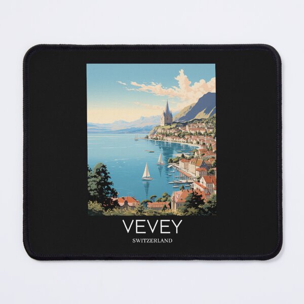 Item preview, A Pop Art Travel Print of Vevey - Switzerland designed and sold by StudioRedKoala.