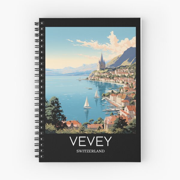Item preview, A Pop Art Travel Print of Vevey - Switzerland  designed and sold by StudioRedKoala.