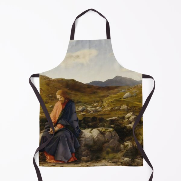 Item preview, Jesus in the wilderness:Religious Art - Painting of Christ in the wilderness designed and sold by Obinne.