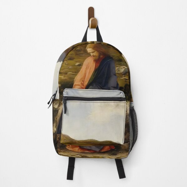 Item preview, Jesus in the wilderness:Religious Art - Painting of Christ in the wilderness designed and sold by Obinne.