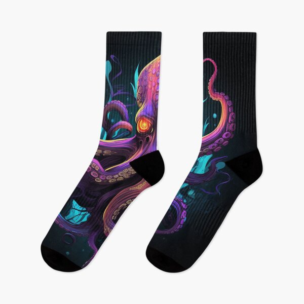 Item preview, Purple Octopus Pop Neon Art designed and sold by AstroRisq.