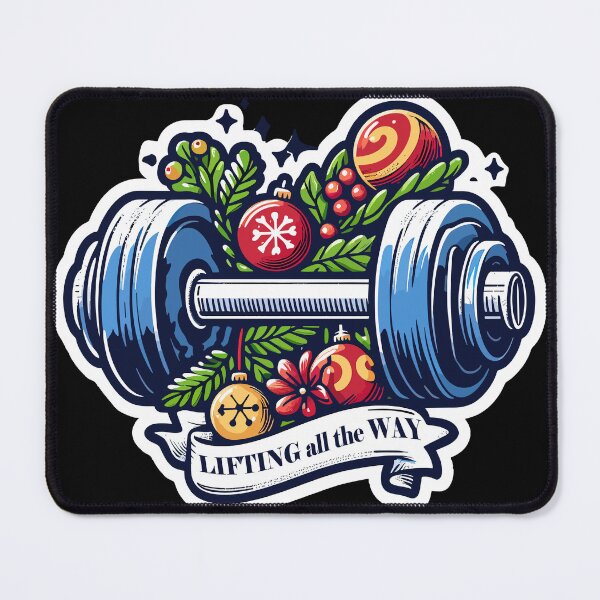Item preview, Jingle Gains: 'Lifting All the Way' Christmas Dumbbell designed and sold by Suuriel.