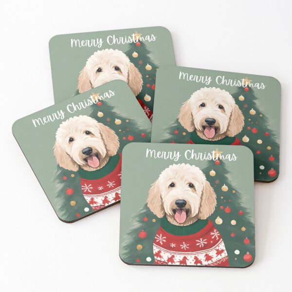 Item preview, Christmas Goldendoodle Doodle Dog designed and sold by Happy Dog Doodles.