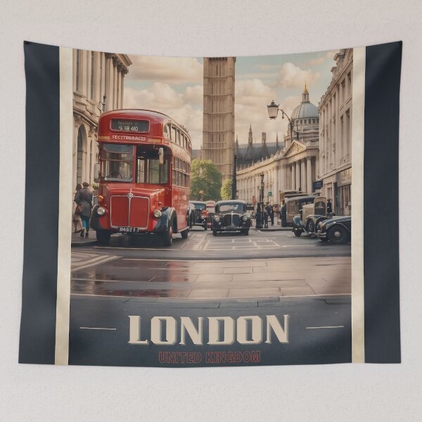 Item preview, London Calling: Vintage Travel Poster designed and sold by Ceemko's Vintage Corner.