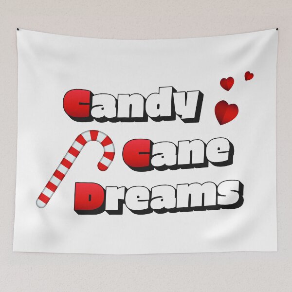 Item preview, Christmas Candy Cane Dreams with Hearts designed and sold by PugazhLogan.
