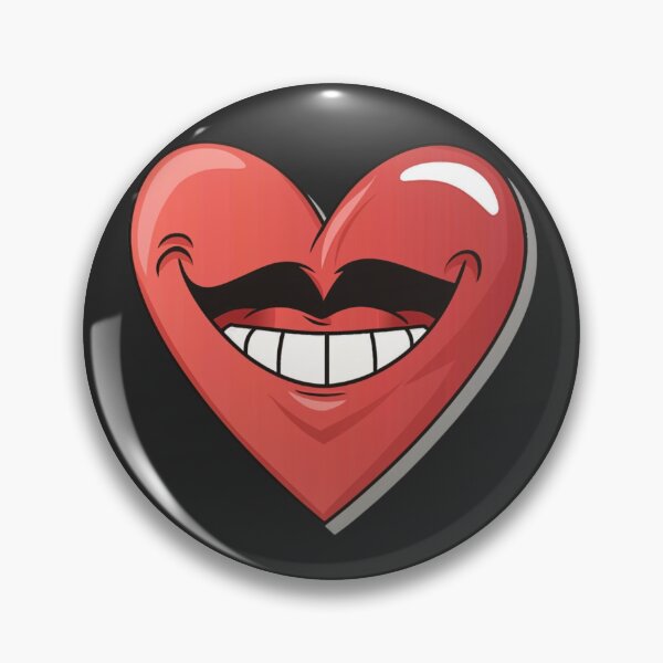 Item preview, Corazón sonriente con bigote designed and sold by Studio-DesignWw.