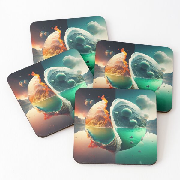 Item preview, Water and Fire Planets designed and sold by AstroRisq.
