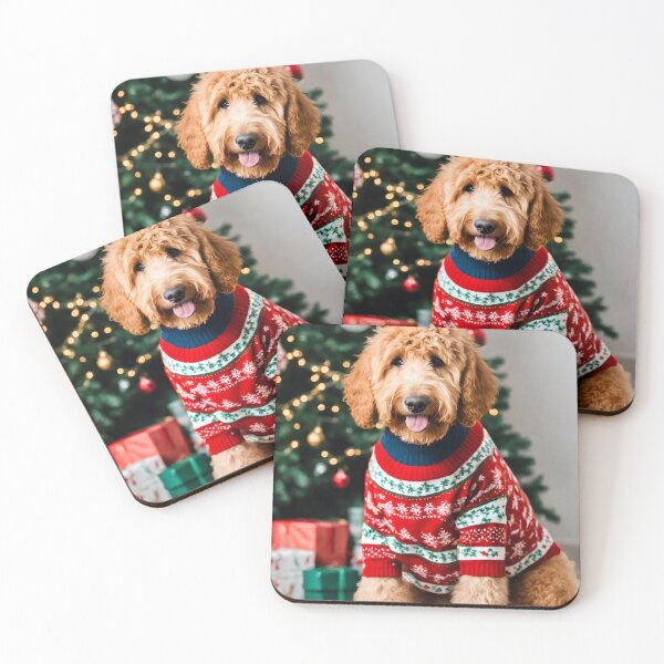Item preview, Christmas Goldendoodle Doodle Dog designed and sold by Happy Dog Doodles.