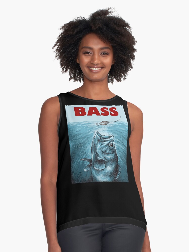 Funny Bass Fishing T Shirt | Largemouth Bass Fishing Tee Shirt Gifts |  Sleeveless Top