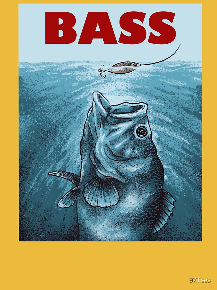 Funny Bass Fishing T Shirt, Largemouth Bass Fishing Tee Shirt Gifts  Sticker for Sale by 97Tees