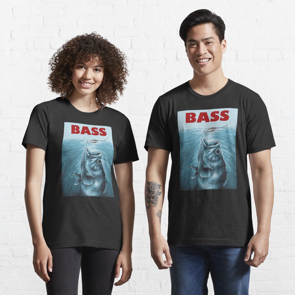 Funny Bass Fishing T Shirt, Largemouth Bass Fishing Tee Shirt Gifts Essential  T-Shirt for Sale by 97Tees