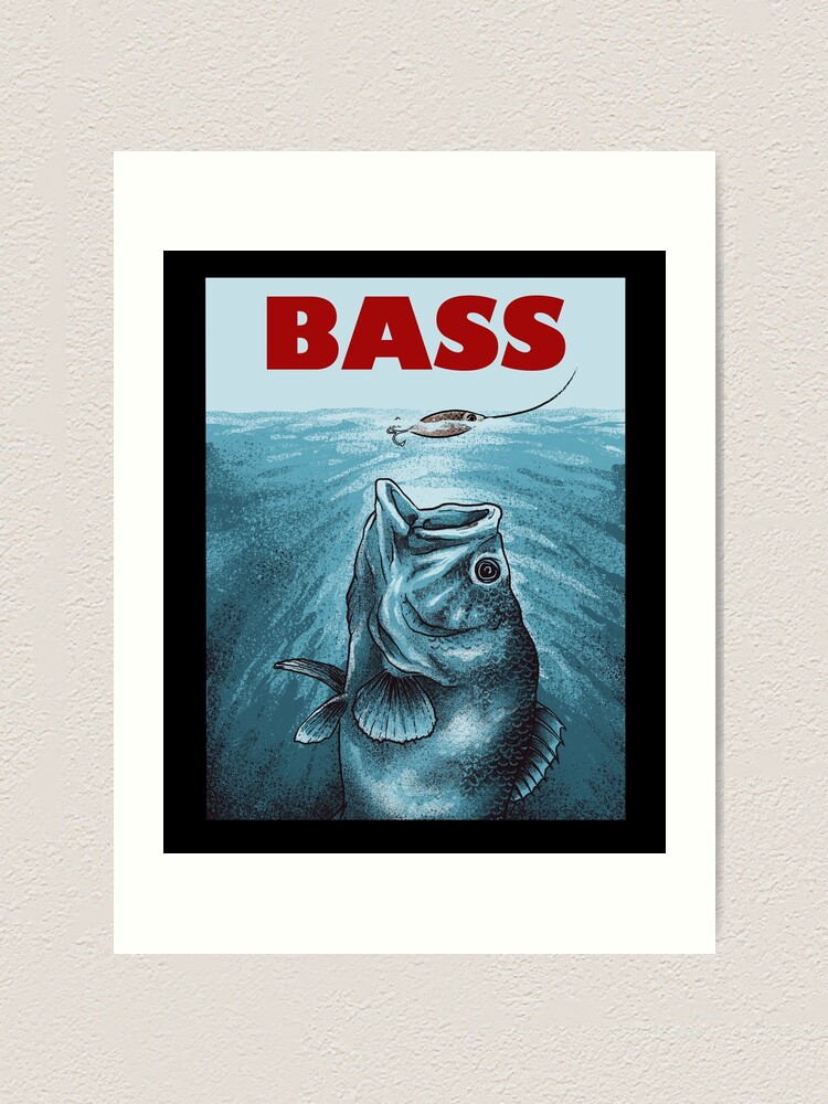 Funny Bass Fishing T Shirt, Largemouth Bass Fishing Tee Shirt Gifts Art  Print for Sale by 97Tees