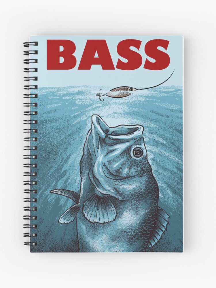 Funny Bass Fishing T Shirt | Largemouth Bass Fishing Tee Shirt Gifts |  Spiral Notebook