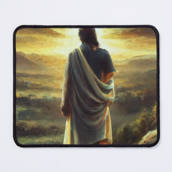 Item preview, Jesus in the wilderness:Religious Art - Painting of Christ in the wilderness designed and sold by Obinne.