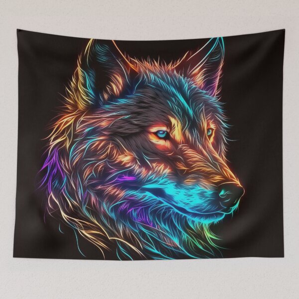 Item preview, Wolf Neon Art 1 designed and sold by AstroRisq.