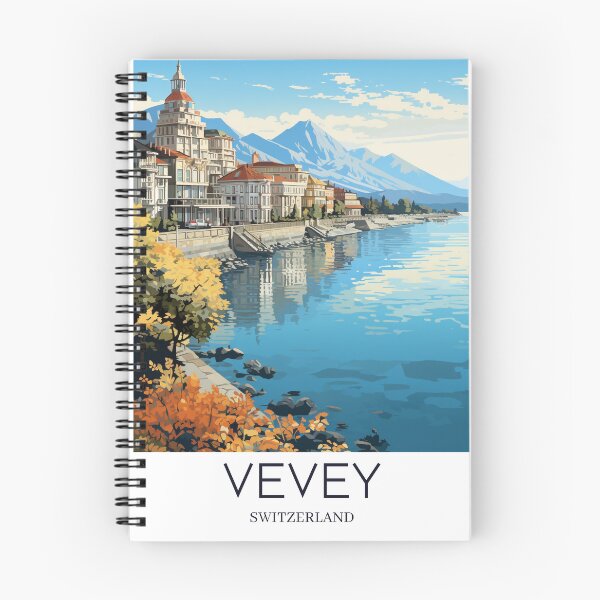 Item preview, A Pop Art Travel Print of Vevey - Switzerland  designed and sold by StudioRedKoala.