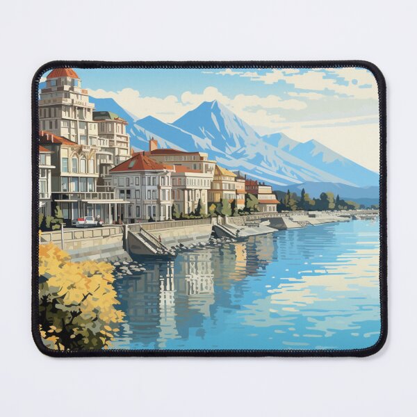 Item preview, A Pop Art Travel Print of Vevey - Switzerland designed and sold by StudioRedKoala.
