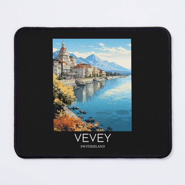 Item preview, A Pop Art Travel Print of Vevey - Switzerland designed and sold by StudioRedKoala.