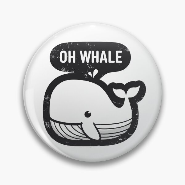 Item preview, Oh whale funny vintage saying pun oh well designed and sold by TomFrontierArt.