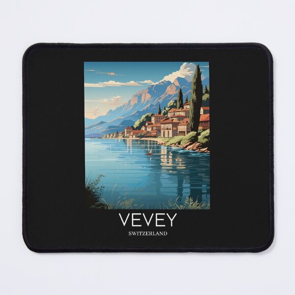 Item preview, A Pop Art Travel Print of Vevey - Switzerland designed and sold by StudioRedKoala.