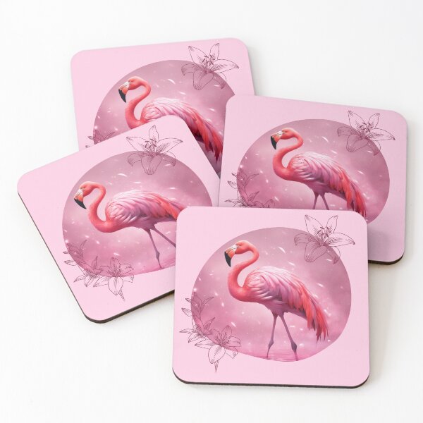 Item preview, Flamingo with flowers designed and sold by KarakitAI.