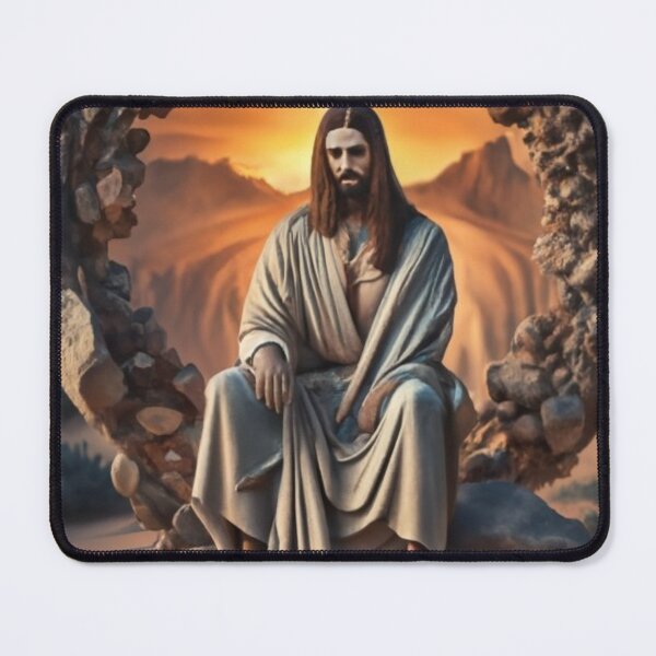 Item preview, Jesus in the wilderness:Religious Art - Painting of Christ in the wilderness designed and sold by Obinne.