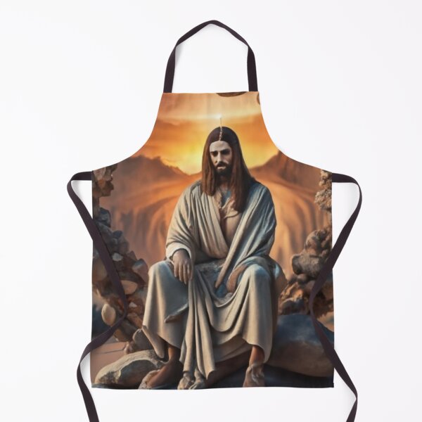 Item preview, Jesus in the wilderness:Religious Art - Painting of Christ in the wilderness designed and sold by Obinne.