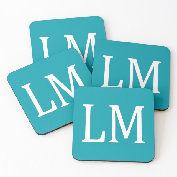 Item preview, LM Initials Monogram Elegant White Letters designed and sold by Jeallan Designs.
