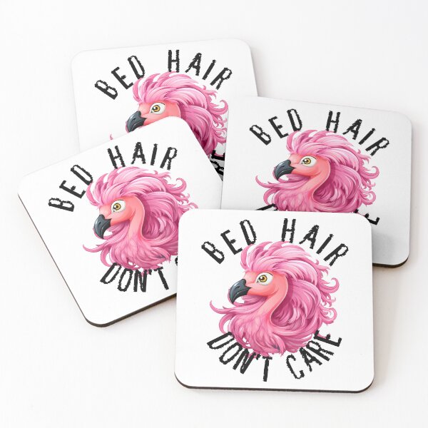 Item preview, Bed Hair Don't Care - Pink Flamingo (Black Lettering) designed and sold by VelvetRoom.