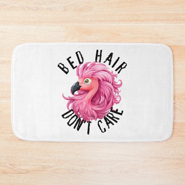 Item preview, Bed Hair Don't Care - Pink Flamingo (Black Lettering) designed and sold by VelvetRoom.