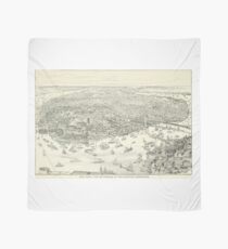 Pañuelo Mapa pictórico vintage de Nueva York (1891)