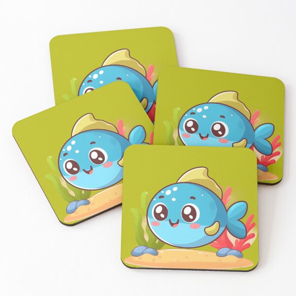Item preview, Adorable Little Blue Fish designed and sold by DigiDreamyArt.
