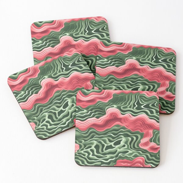 Item preview, Crimson Green Waves designed and sold by VectorPlace.