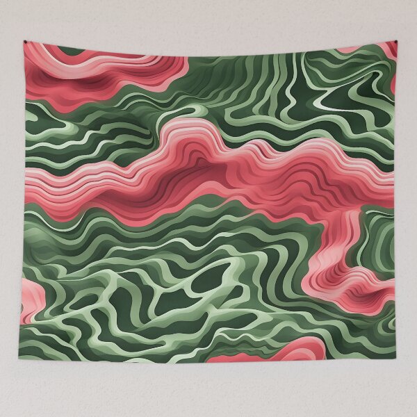 Item preview, Crimson Green Waves designed and sold by VectorPlace.