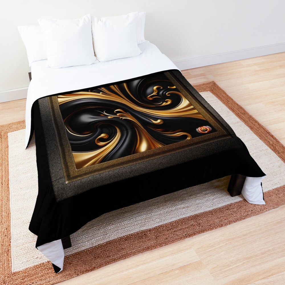 The Graceful Movement Of Fluid Elegance Abstract Art AI Concept Art by Xzendor7 3 The Captivating Graceful Movement Of Fluid Elegance Abstract Art AI Concept Art by Xzendor7 Decorative Comforter Art Print
