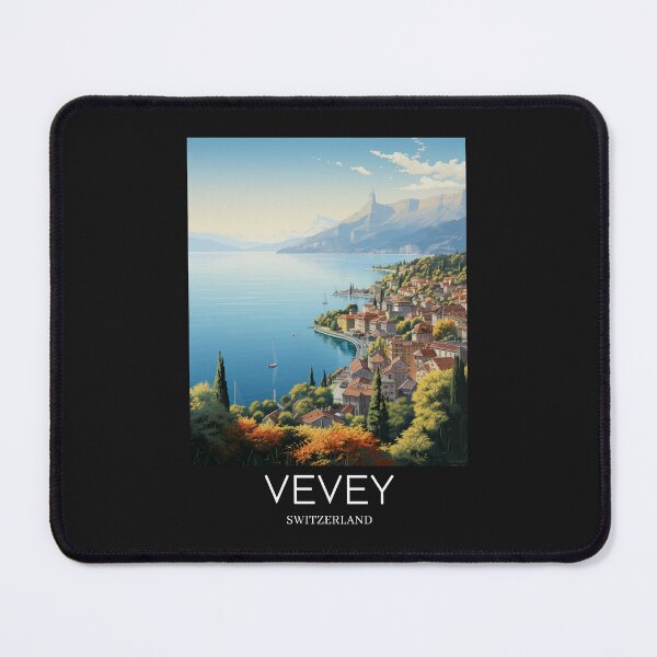 Item preview, A Pop Art Travel Print of Vevey - Switzerland designed and sold by StudioRedKoala.