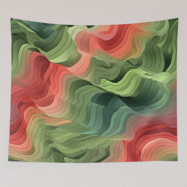 Item preview, Abstract Floral Waves designed and sold by VectorPlace.