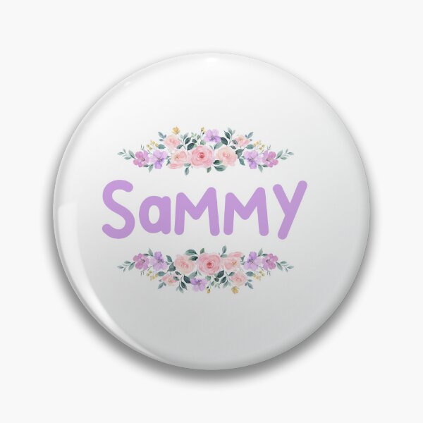 Item preview, Purple Flower Sammy Name Label  designed and sold by NormadWorld.