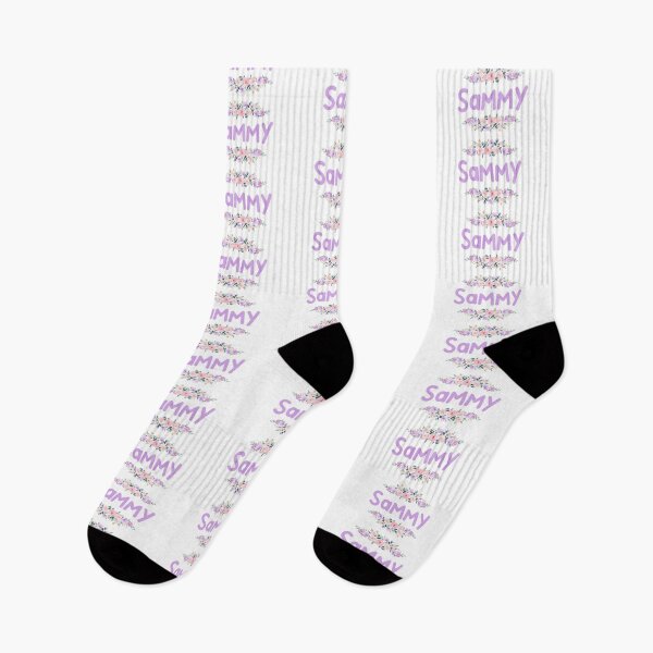 Item preview, Purple Flower Sammy Name Label  designed and sold by NormadWorld.