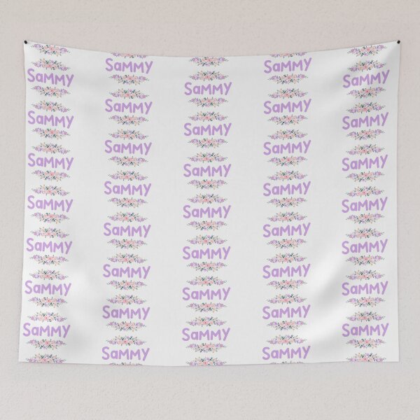 Item preview, Purple Flower Sammy Name Label  designed and sold by NormadWorld.