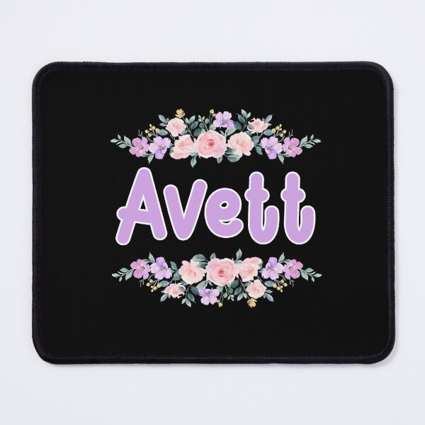 Item preview, Purple Flower Avett Name Label (Black) designed and sold by NormadWorld.