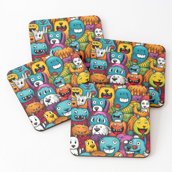 Item preview, Colorful Cartoon Dog Monsters designed and sold by HisoTorDesign.