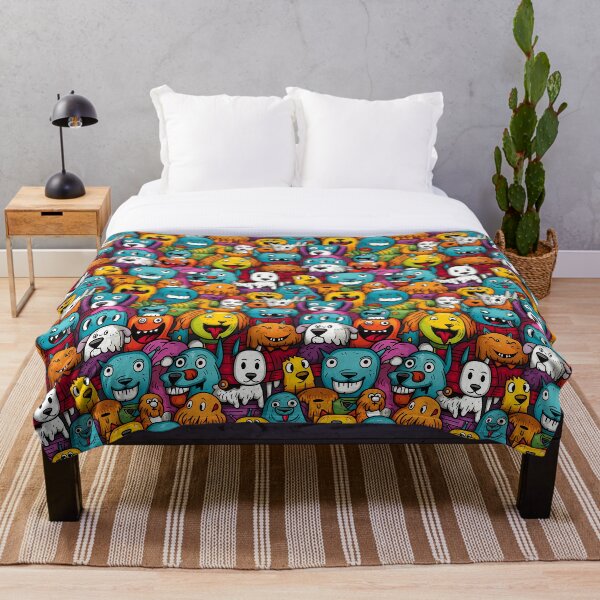 Item preview, Colorful Cartoon Dog Monsters designed and sold by HisoTorDesign.