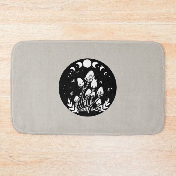 Item preview, Tall thin mushroom family at night with moon phase and plants designed and sold by · GAMING SOUL ·.