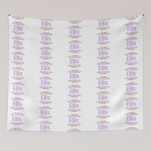 Item preview, Purple Flower Ellis Name Label designed and sold by NormadWorld.