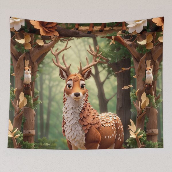 Item preview, Illustrated deer in autumn designed and sold by paulrommer.