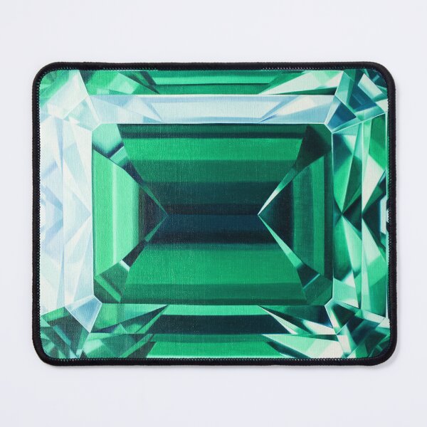 Item preview, Colorful Gemstone Collection. Emerald Gem Hand-Painted Artwork designed and sold by AmberSunArt.