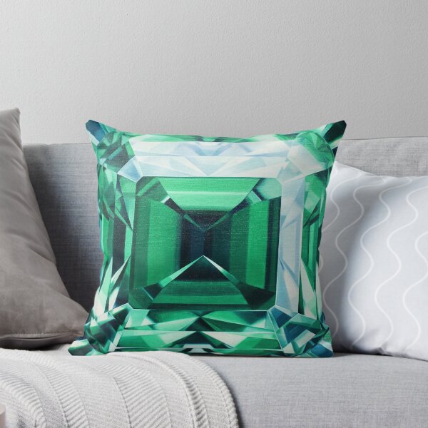 Item preview, Colorful Gemstone Collection. Emerald Gem Hand-Painted Artwork designed and sold by AmberSunArt.
