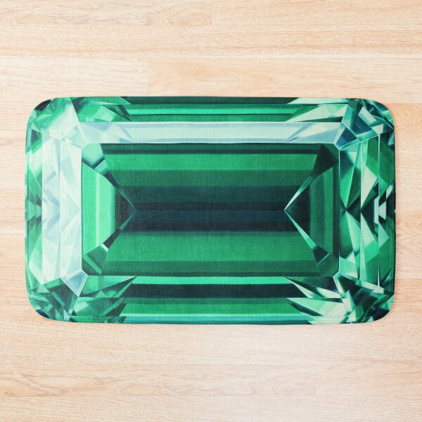 Item preview, Colorful Gemstone Collection. Emerald Gem Hand-Painted Artwork designed and sold by AmberSunArt.