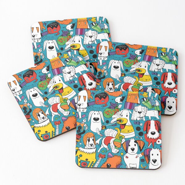 Item preview, Dogs and Toys Seamless Pattern designed and sold by HisoTorDesign.